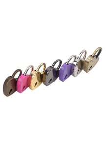 Vintage Mini Personalized Heart-Shaped Padlock With Key, Travel Luggage, Diary, Cabinet, Couple Lock Set