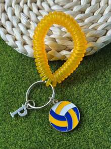 个性化排球钥匙扣礼品，送给段街运动员的礼物，感恩节和圣诞节礼物 - 黃色 - 查看 145