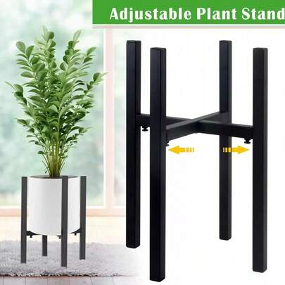 2IN1 Metal Plant Pot Stand Extendable Flower Display Shelf Indoor Outdoor Garden
