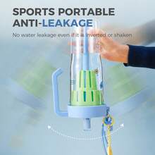 Miniso 史迪奇菠萝派对杯 | 大容量，可爱又实用！1250毫升/42.27盎司，盛装大杯饮品的理想之选。史迪奇+菠萝图案，充满热带夏日气息。轻巧防碎塑料材质，居家/宿舍/野餐的完美之选。（1个） - 藍色 - 查看 5