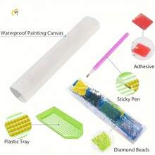 Kits de peinture de diamants Lune avec château cascade pour adultes 5D, kits d'art de diamant en mosaïque pleine perceuse pour débutants, peintures à points de diamant DIY avec artisanat pour décoration de la maison des adultes - Multicolore - Voir 9
