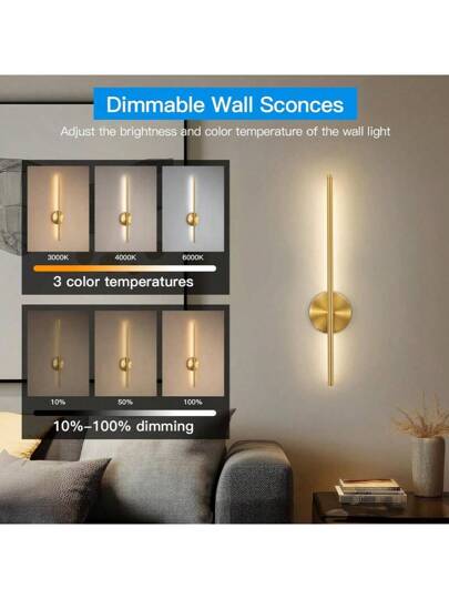 Nordic LED Wand Lamp Home Fixtures Remote Control Charging Bedside Minimalist Rechargeable Three s(Battery Capacity Claimed: 4000mAh) Of Verlichting Aluminium ation No Wiring Required Easy To Adjust Drilling Installation Living Room Kitchen Isl Bedroom view 2