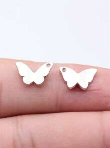 40 件 13x8 毫米（0.51x0.31 英寸）蝴蝶吊坠，适用于手链、项链、耳环、珠宝制作、珠宝工艺品配件