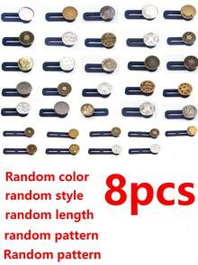 3pcs Random Waist Expansion Button Elastic Button Jeans Expansion Button Waist Extension Detachable Adjustable Universal Seam-Free Button - Multicolor - View 13