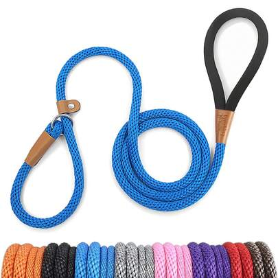 1PC Slip Lead,Nylon Braided Dog Leash For Small Medium And Large Dogs