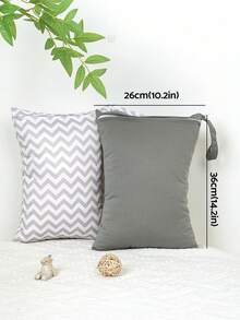 2pcs Portable Cartoon Print Wet Bag, Diaper Change Storage Bag - Multicolor - View 14