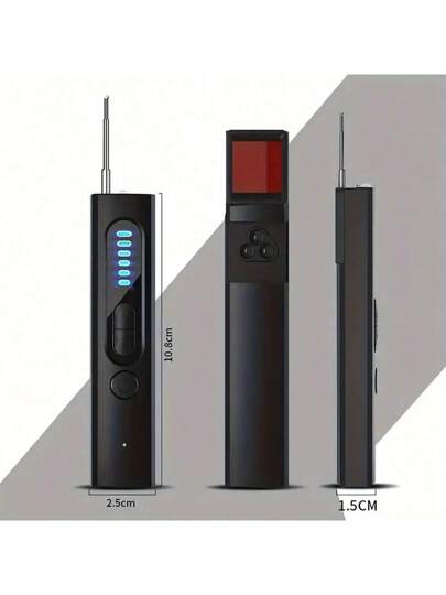 1pc Hidden Camera Detector. It Features Functions Such As Detection, Radio Frequency (RF) Signal GPS Tracker Detection. Travel, Cars, Bathrooms, Indoor Residences, Hotels, Offices, Is Compact Easy To Carry. Also An Excellent Choice s, Anniversary Souvenirs, Or Family Day s. view 2