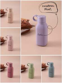 1pc Personalized Customization Name Baby Silicone Sports Cup Custom Baby Tableware Solid Color Baby Water Bottle Kids Flip Lid Cup Leakproof Baby Sippy Cups Baby Shower Family Decorations Gifts Winter Eve Gifts Back To School Winter Gift Ideas Boy Girl Valentine's Day Multi-Functional, Ornamental, Letter Baby Fashion, Soft Squishy, Cute Kawaii Adorable Customized Treasurefinds, Baby Gifts, Cute Baby For Children's Day, Multi-Functional, Ornamental, Letter, Personalised, Customized, Ideal Gifts For Him, Ideal Gifts For Her, Easy Comfort, Birthday Gift - Multicolor - View 1