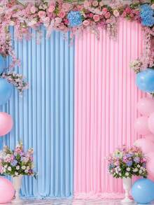 1/2/6 pièces Décorations de fête de révélation du bleu et rose, toile de fond en tulle (lumières non incluses), convient pour la fête de révélation du , la décoration de la baby shower, également pour l'anniversaire d'un garçon ou d'une fille, décor de fête, fournitures de baby shower, décorations de fête - Multicolore - Voir 1
