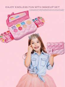 Children's Makeup Kits Play Makeup Set Gift For Girls, Role Play Makeup Toys Cosmetic Case, Holiday Gift