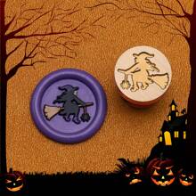 Série mignonne de sorcière et de squelette pour Halloween 15 mm Mini Cachet de cire - Parfait pour les lettres d'amour, les invitations, les cartes de fête, les journaux, le scrapbooking, les bricolages