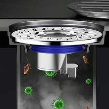 1 miếng thoát sàn chống mùi - Vàng/Bạc, Bộ chống trào ngược cống thoát nước vòi hoa sen, Van thoát nước một chiều, Bộ lọc cống bằng đồng thau, Chống trào ngược, Ngăn mùi hôi phát tán trong phòng tắm và nhà bếp (Đồng thau) - Nhiều màu - Xem 2