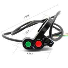 Manubrio modificato per moto, interruttore elettrico per bicicletta elettrica/scooter, pulsante di accensione/spegnimento del clacson e degli indicatori di direzione, interruttore della luce, manubrio da 7/8 per motocicletta