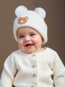 针织新生儿帽子儿童无檐小帽女童男童婴幼儿配饰儿童帽子弹力0-3岁幼儿女孩男孩帽子 - 彩色 - 查看 2