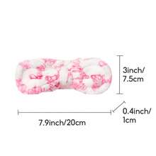 1pc MINISO Letter Print Hair Scrunchie - White | Official Collaboration! White, Minimalist And Refined, Letter Pattern, Recreating The Classic. - White - View 6