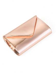 1pc Champagne Color Mirror Finish PU Women's Evening Bag, Smooth Mirror Surface Is The Perfect Fusion Of Elegance And Fashion, Can Be Handheld/Carried/Shoulder Bag/Crossbody, Suitable For Weddings/Parties/Galas/Formal Events