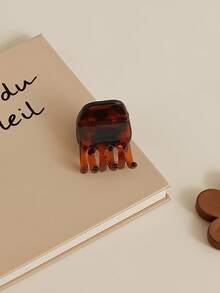 3 件套哑光黑色极简迷你三爪发夹，适用于高马尾、半顶梳发型和全头造型，是多功能发饰、节日必备发夹和发束固定器，适合日常佩戴。时尚发夹秋季配饰 - 黑色 - 查看 10