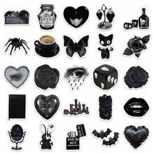 50 piezas Pegatinas de estilo gótico, pegatinas de estética oscura, set de pegatinas de dark academia, pegatinas de vinilo resistentes al agua aptas para sobres, botellas de agua, computadoras, portátiles, teléfonos, equipaje, cuadernos, refrigeradores, etc. - H - Ver 5