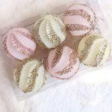 1 Stück handgemachte rosa Weihnachtsbaum Ornament Kollektion, Glitzer Pailletten Weihnachtsbaum Anhänger, Pailletten Schleife, Glitzer Schmetterling, Glitzer Kugel, rosa Schleife dekorierte Weihnachtsbaum Dekoration rosa Set Hängende Kugel, Weihnachtsritual Sinn, rosa verspielter Weihnachtsbaum