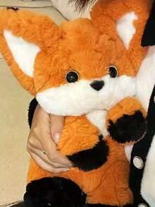 Good Night, Little Fox, Cute Fox Plush Doll And Sleep Doll - Cartoon Style Doll, Fluffy Polyester Fiber, Perfect For Birthday, Christmas, Thanksgiving Gifts, Room & Sofa Decor, Plush Doll, Plush, Birthday Gift, Stitch, Adorable Doll, Doll, Plush. - Multicolor - View 2