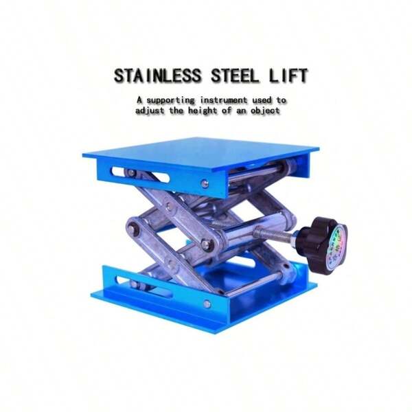 Plataforma elevadora de aluminio de 4"X4" (100x100mm) para mesa de fresadora, trabajo de carpintería, grabado, laboratorio, estante de elevación, plataforma de elevación para bancos de carpintería