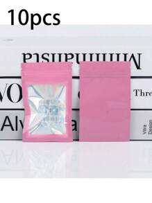 50/10 个全息聚酯薄膜袋 - 金属粉色，可重复密封派对礼品袋，带抽绳封口，6*10 厘米礼品包装，适用于糖果、珠宝、婚礼、生日、万圣节、复活节、圣诞节 - 非常适合小型企业和个人活动、活动赠品、节日设计、耐用材料、节日购物者、闪亮小袋、可重复使用选项