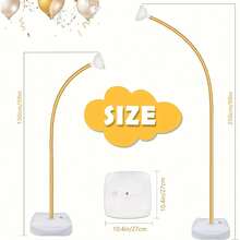Balloon Arch Kit, 2.5M & 1.5M Half Balloon Arch Stand, Free Bend Balloon Column Stand For Floor Suitable For Wedding, Birthday, Graduation, Anniversary, Gold - 金色 - 查看 2