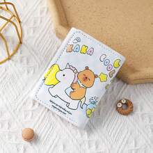 Cartoon Bear Design Women's Trifold Wallet, Multifunctional Purse, Portable Plaid Card Holder, Driver's License Pouch - Multicolor - View 5