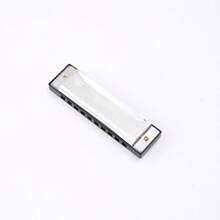 10孔C调半音阶口琴（带琴盒）初学者礼物，适合浪漫情侣游戏、猫咪礼物、女性游戏、男性游戏、互动游戏、派对游戏、生日礼物、节日礼物、完美礼物 - 彩色 - 查看 11