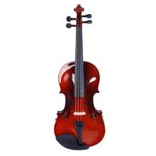 4/4 Acoustic Violin Case Bow Rosin Strings Shoulder Rest Natural - Redwood - View 4