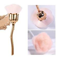 漂亮玫瑰粉刷，软毛化妆刷，腮红刷，美容工具，美甲刷，美甲配件，工具，除尘刷