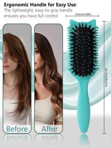 Curl Defining Brush, Curl Hair Brush, Curl Define Styling Brush, For Combing And Shaping Men's And Women's Curls To Reduce Pulling - Multicolor - View 3