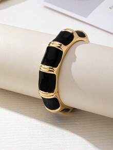 1 chiếc vòng tay thắt nút tre hình học bất đối xứng tối giản dành cho nữ, thiết kế độc đáo, nhiều màu sắc để đeo hàng ngày/lễ hội/tiệc tùng - Vòng tay tre - Xem 2