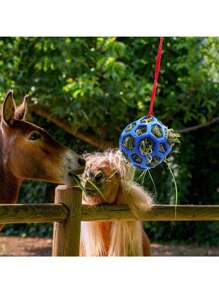 Hanging Horse Treat Ball Feeder Rack, Slow Feeder Toy With Rope, Hay Feeding Bag, Stable Resting Toy For Horses, Goats, Sheep, Stress Relief