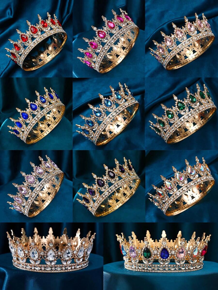 1 pièce Accessoire de couronne de mariée européenne pour robe de mariée, article pour anniversaire et cadeau pour adulte. Accessoires de la Saint-Valentin - Argent - Voir 1