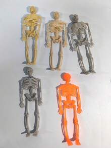 5pcs/10pcs Halloween Hanging Decor Skull Ornaments, Halloween Props Skull Model Figurines For Haunted House, Bar, Bedroom Decoration