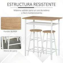 HOMCOM Mesas - Blanco - Ver 5