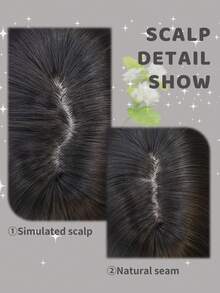 1 Synthetic Heat-Resistant Wig, Black Long Straight Wig With Bangs, Made Of 20 Feet Long Fiber, Suitable For Daily Use, Natural Artificial Wig - Black - View 3