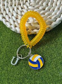 个性化排球钥匙扣礼品，送给段街运动员的礼物，感恩节和圣诞节礼物 - 黃色 - 查看 97