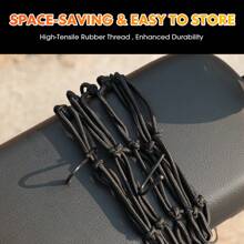 Carsun 通用弹力网袋 40*40cm 防刮弹力网 加厚密网 三合一 适用于摩托车油箱、头盔、行李、骑行配件 - 均碼 - 查看 3