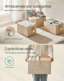 SONGMICS Storage Bins With Lids - 米色 - 查看 3