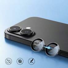 Bộ 3 miếng dán bảo vệ ống kính camera trong suốt, tương thích với iPhone 11-17, 17/17 Pro/17 Pro Max/17 Air/16/16e/11/1/14/13 Pro/14 Pro Max/15/15 Plus/15 Pro Max, miếng dán ống kính cường lực chất lượng cao, bảo vệ toàn diện 3D trong suốt hiệu quả. - Trong sáng - Xem 6