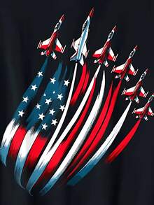 Camiseta Patriótica con la Bandera Americana, para el 4 de Julio, Día de la Independencia, Verano, Casual, Manga Corta, Tallas Grandes, Ropa para Hombre - Negro - Ver 2