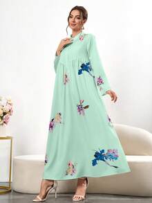 Women's Casual Loose Button Up Long Sleeve Dress