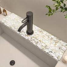 1pc Sink Faucet Suction Pad, Drainage Pad, Kitchen, Bathroom Sink, Countertop, Drainage Pad, Diatomite Washbasin, Cuttable And Quick Drying Pad.,Non-Slip Kitchen Mats For Sink Side, Natural And Hygienic Kitchen Essential For Home And Kitchen Room Decor, Part Of Your Cozy Fall& Winter Styles And Christmas Decorations