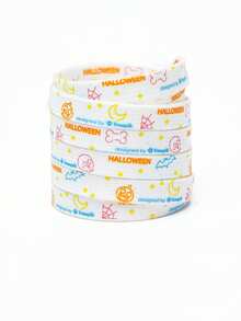Halloween Personalized Sports Sneakers Decorative Shoelaces, Fashion Halloween Decorative Shoe Accessories Polyester Woven Flat Shoelaces. - Multicolor - View 21
