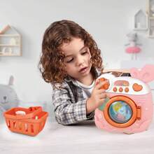 Miniatur-Küchengeräte-Set Spielzeug, inklusive Kühlschrank, Waschmaschine und verschiedenes Küchengeschirr für Kinder, simuliert realistische Alltagsszenarien