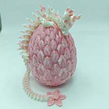 3D Printed Fluorescent Rainbow Cherry Blossom Dragon | 15cm, Premium PLA Material | Desktop Ornament, Gift For Fantasy Enthusiasts | Ideal For Easter, Birthdays, Halloween, Christmas & Thanksgiving(Eye Color May Vary By Batch) - Multicolor - View 7