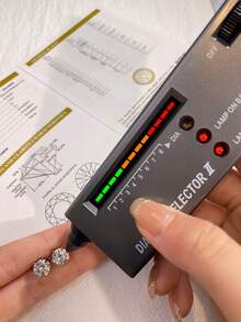 1Pair 6 Claws Classic Earrings 0.5CT-2.0CT Moissanite Rhinestone Earrings S925 Sterling Silver Wedding Earrings Engagement Stud Earrings Luxury Jewelry For Gifts Girls Women Anniversary - Rose Gold - View 7