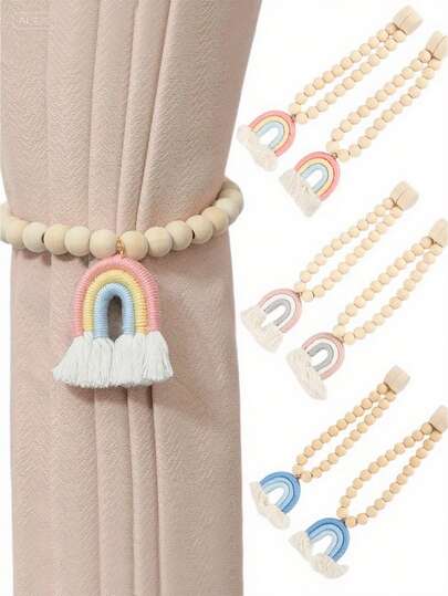 1 Piece Rainbow Magnetic Curtain Strap, Simple And Modern Style, No Drilling Or Installation Required, Cozy Nursery Magnetic Window Decoration Rope Baby Shower Home Decoration Gift, Baby Room Curtain Decoration, Nursery Decoration, Party Decoration, Baby Party Supplies